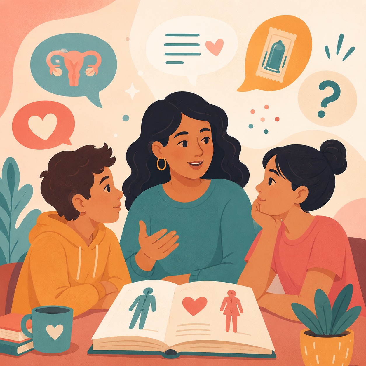 Sex education editorial illustration